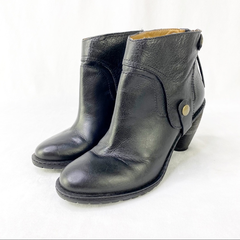Schuler & Sons Skelly Black Leather Booties